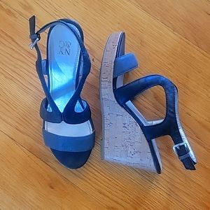 NY&C wedge black sandel